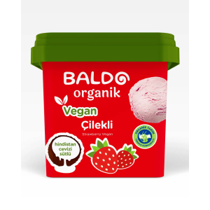 Çilekli Vegan Dondurma 400 gr