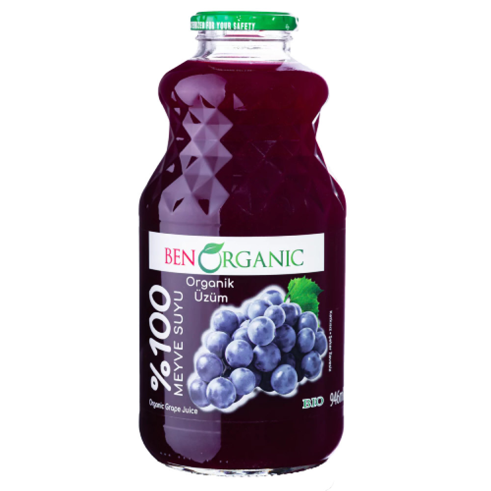 BenOrganic'ten Organik Siyah Üzüm Suyu 946 ml 