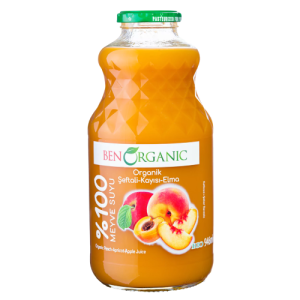 Organik Kayısı-Şeftali-Elma Suyu 946 ml