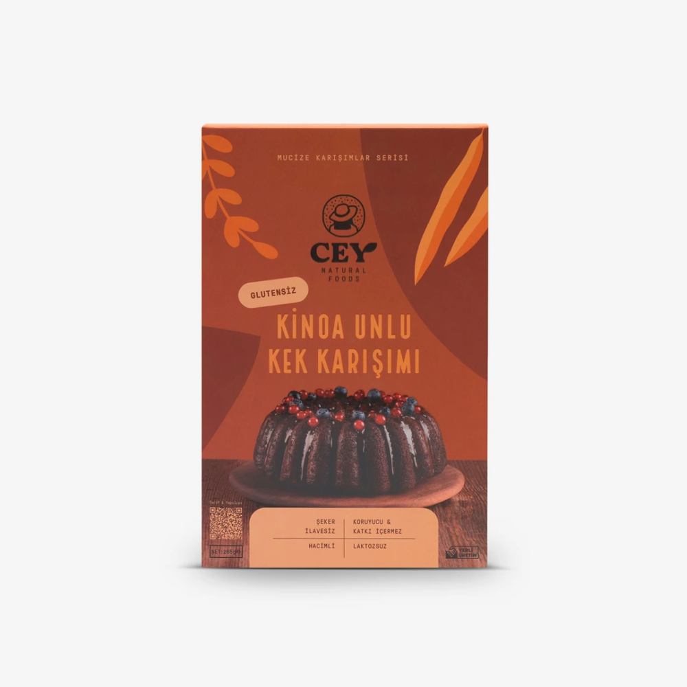 Kinoa Unlu Kek Karışımı 265gr – Glutensiz, katkısız ve protein ile lif zengini sağlıklı kek karışımı