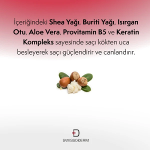 SWISSODERM Doğal İçerikli Canlandırıcı Saç Kremi - 300 ml
