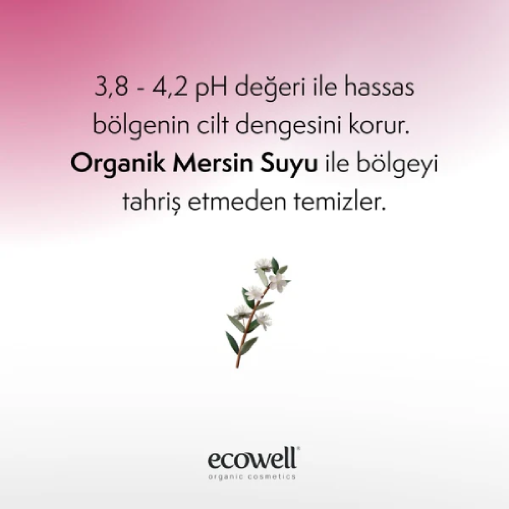Ecowell Organik İntim Temizleyici 200 ml doğal katkısız ve hassas bölgeler için güvenli temizlik ürünü