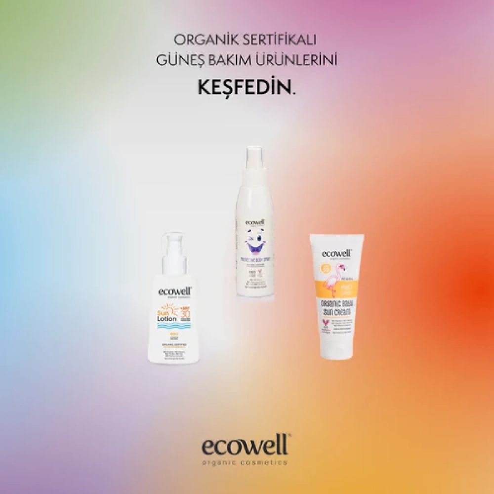 Ecowell Organik Bebek Koruyucu Sprey 125 ml doğal katkısız ve hassas bebek ciltleri için güvenli koruma ürünü