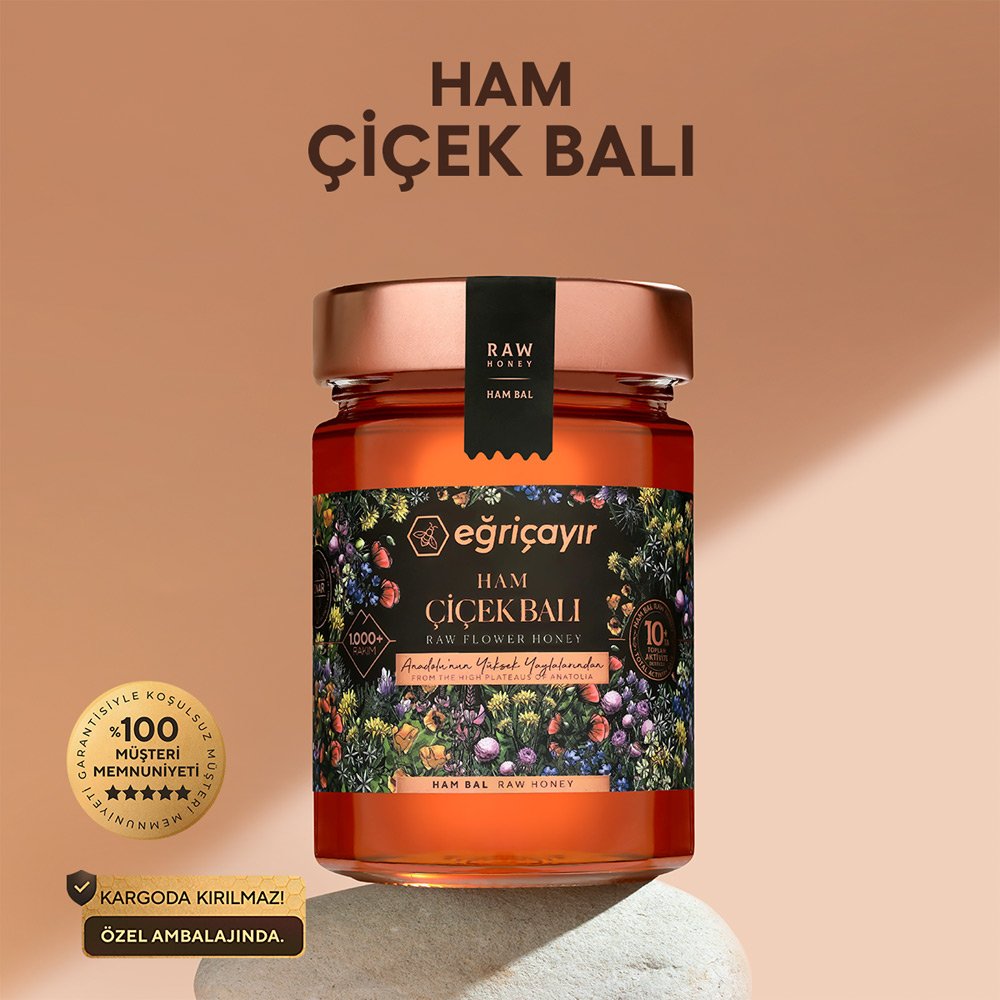 ham çiçek balı 850g doğal bal ısıl işlem görmemiş gerçek bal