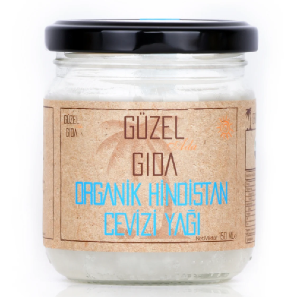 Organik hindistan cevizi yağı 150 ml Sri Lanka virgin cam şişe