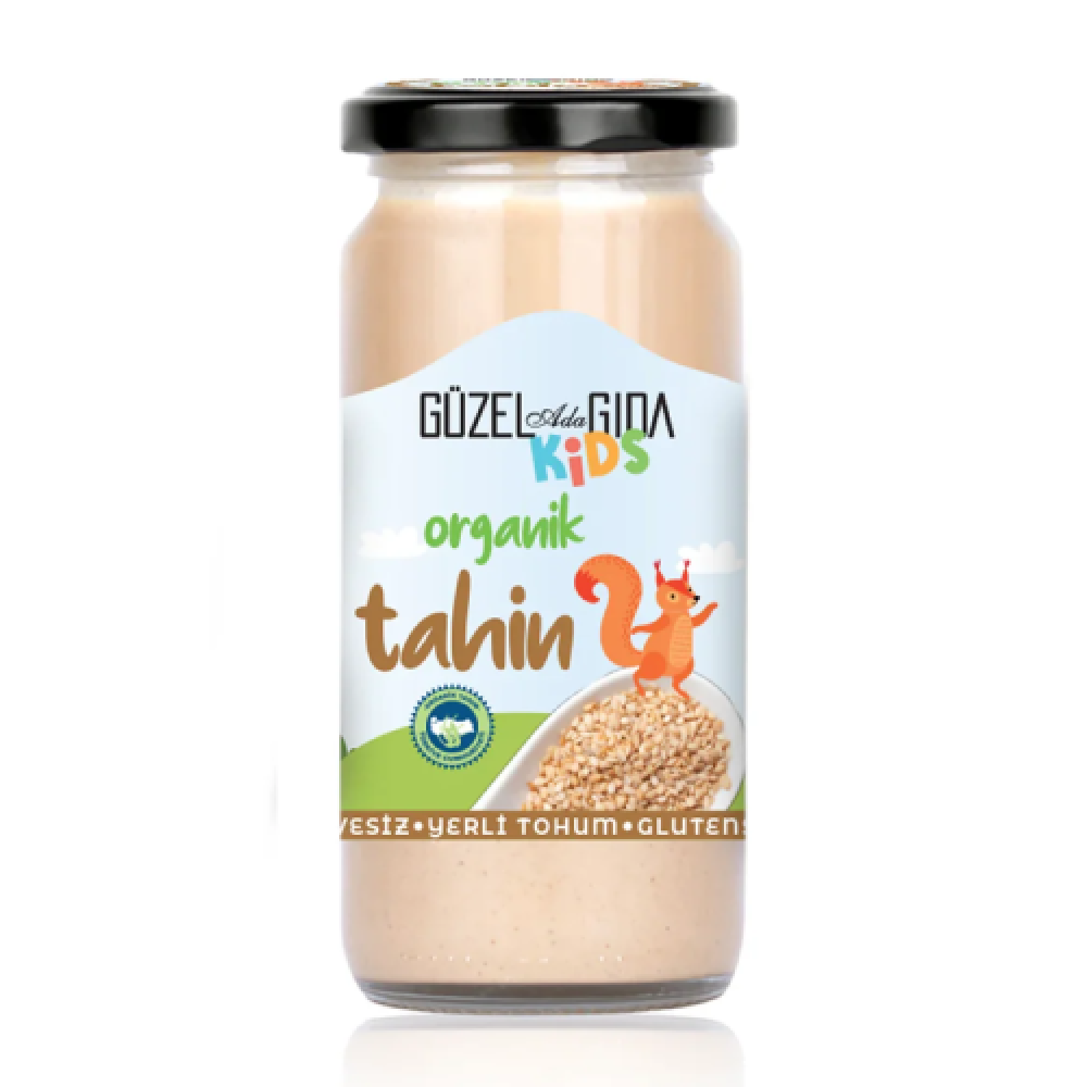 Organik çiğ tahin 220 gr yerli susam cam kavanoz