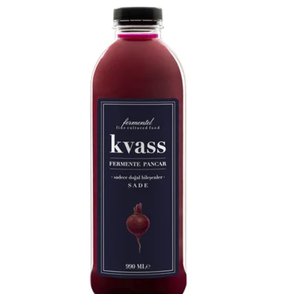 Sade pancar kvass 990 ml cam şişe, katkısız fermente içecek