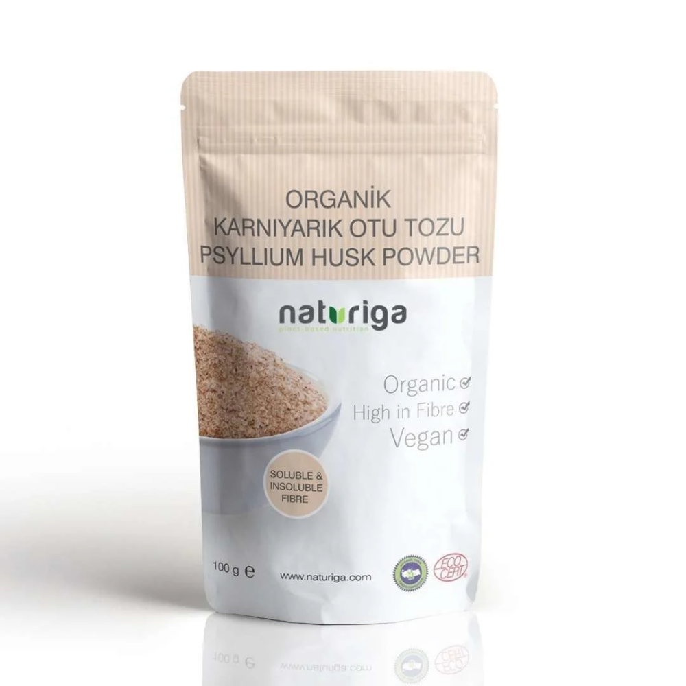Naturiga Organik Karnıyarık Otu Tohumu Tozu 100 gr (Psyllium Husk)