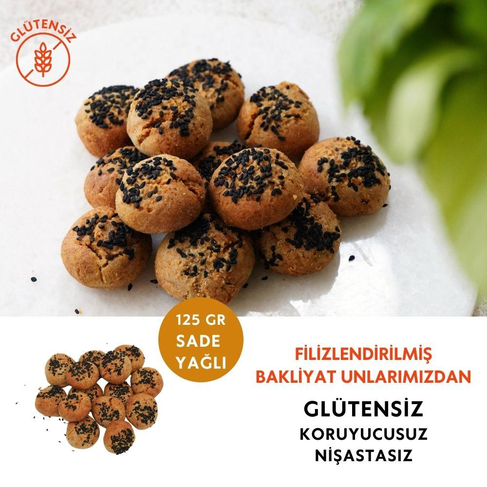 Glutensiz mahlepli tuzlu kurabiye 125 gr, katkısız atıştırmalık