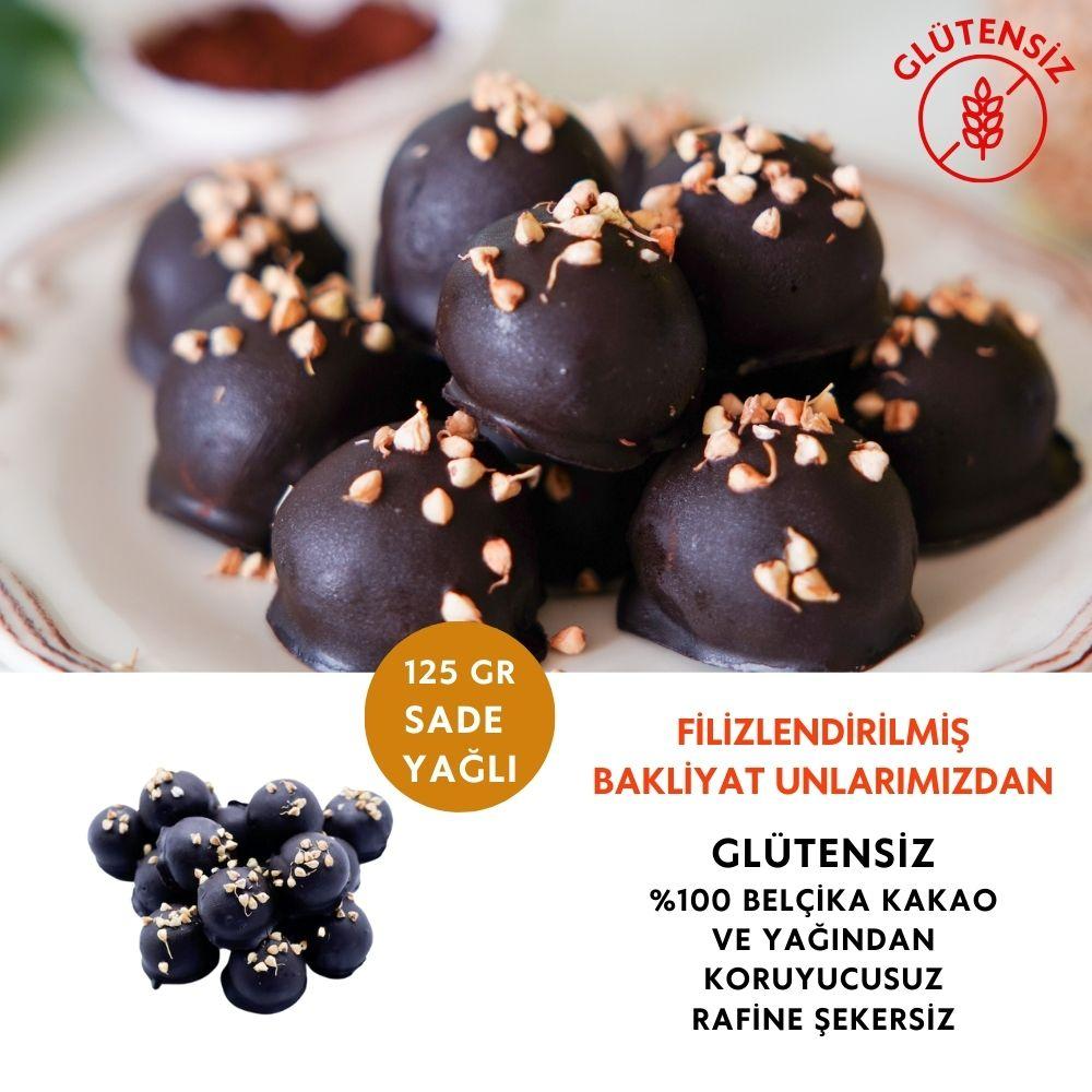Glutensiz belçika çikolatalı lokmalık 125 gr, katkısız atıştırmalık