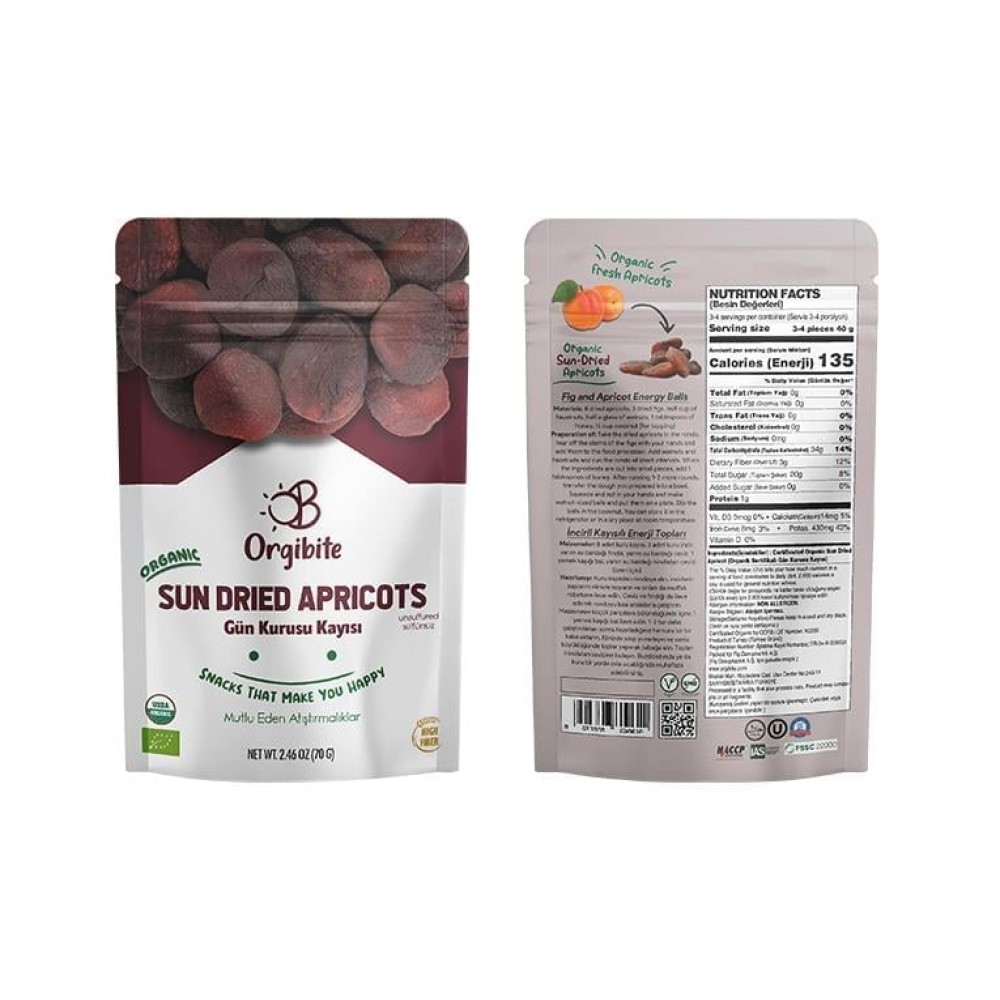 Orgibite Organik Gün Kurusu 70 Gr