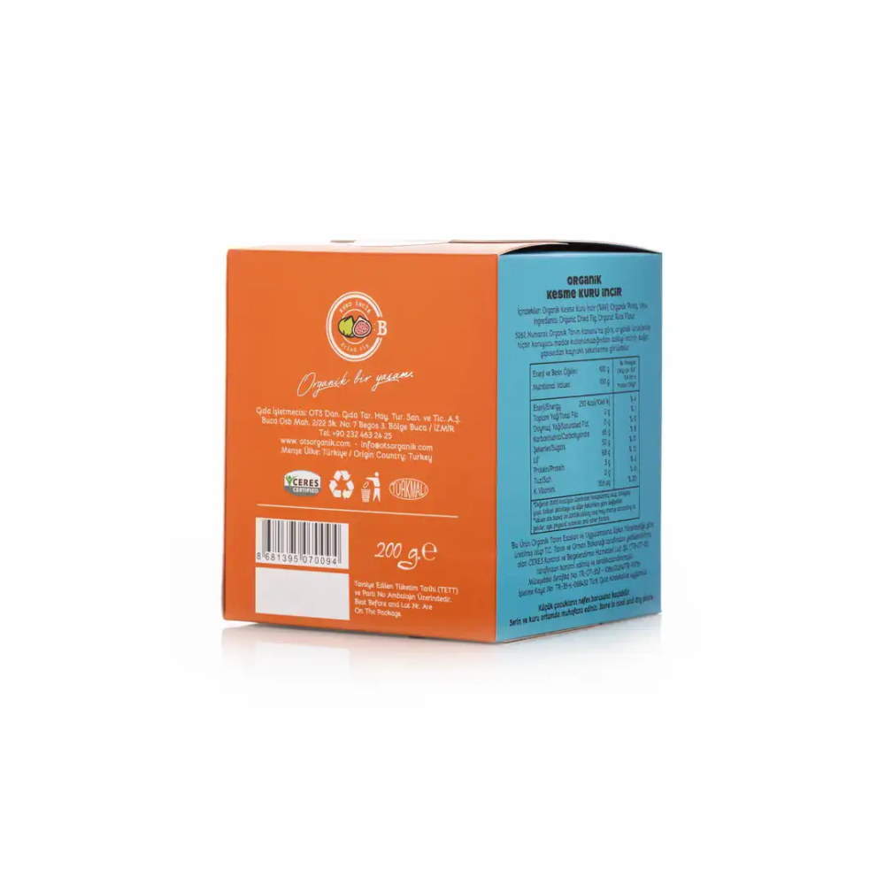 Ots Organik Kuru İncir (Kesme) 200 Gr
