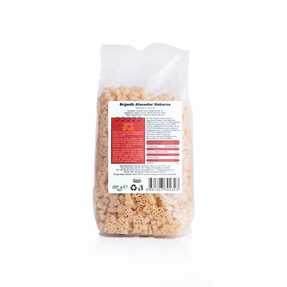 OTS Organik Sade Makarna (Afacanlar) 500 GR