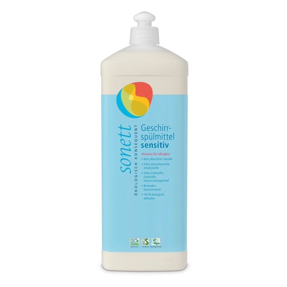 Sonett Hassas Ciltler İçin Organik Elde Bulaşık Yıkama Deterjanı 1 Lt