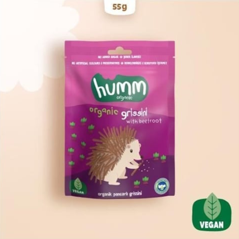 Organik pancarlı grissini 55 gr paket, vegan glutensiz atıştırmalık çubuklar