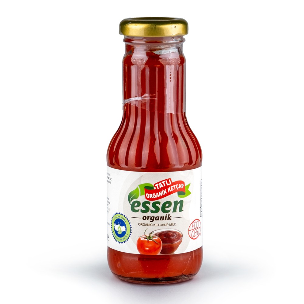 Organik tatlı ketçap 280 gr cam şişe, katkısız
