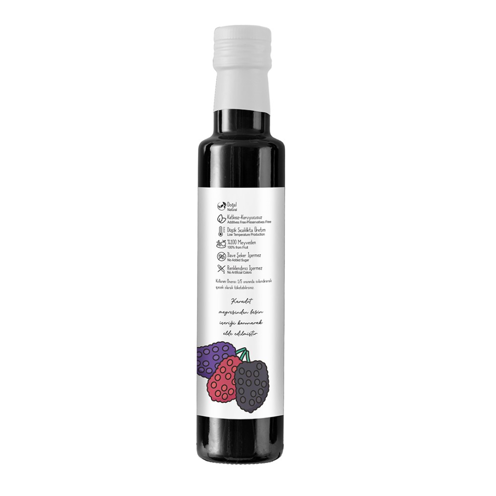 Nisa Organik 500 ML Karadut Özü Cam Şişe