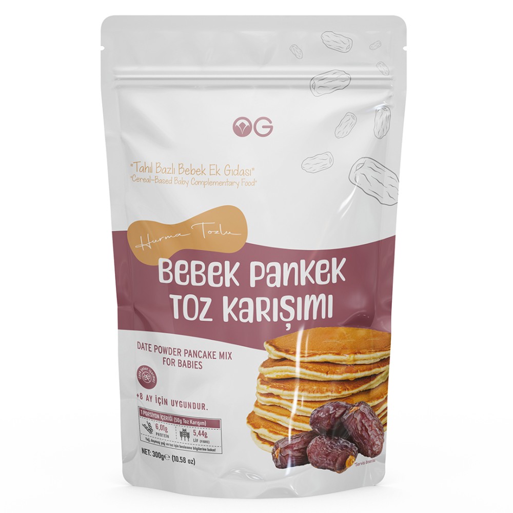 Nisa Organik 300 GR Hurma Tozlu Bebek Pankek Karışımı Paketi