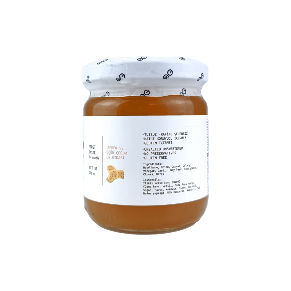 Nisa Organik 200 ML Jöle Kıvamlı İlikli Kemik Suyu Kavanozu
