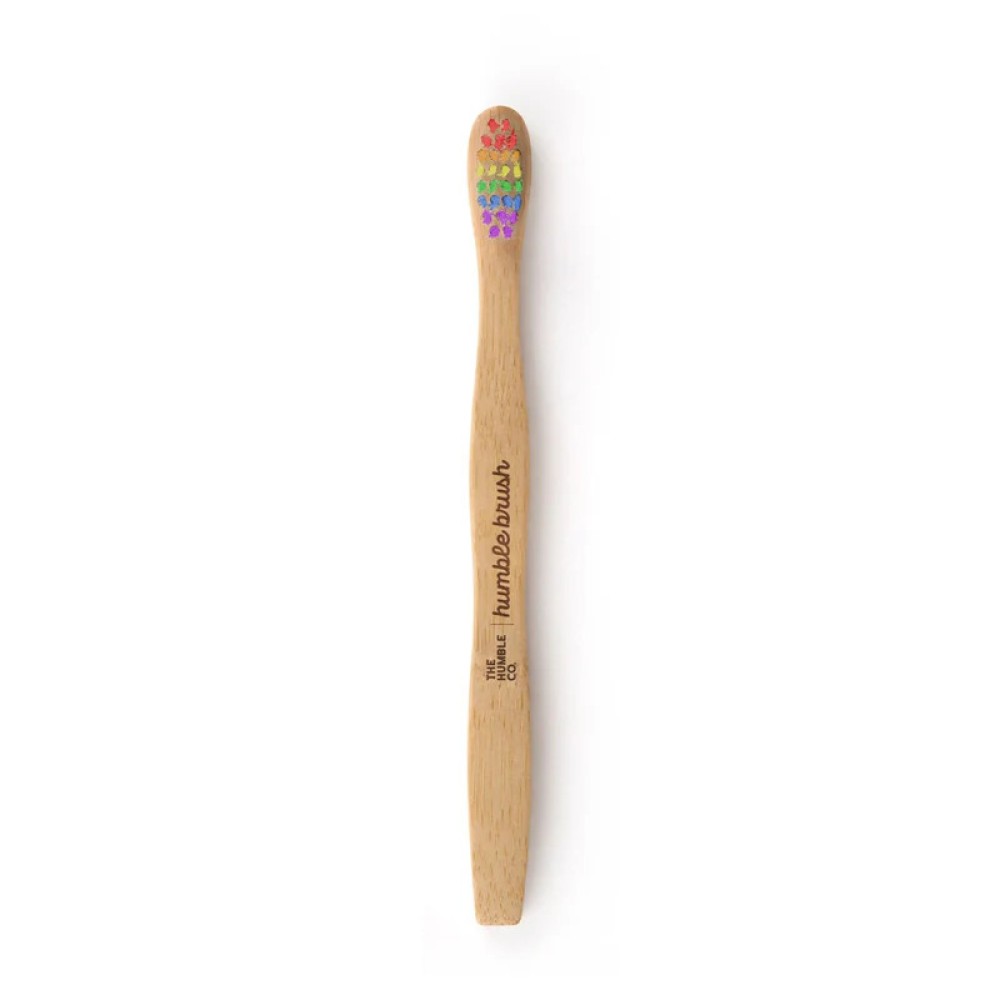 Humble Brush Kids Ultra Soft Gökkuşağı Renkli Bambu Çocuk Diş Fırçası