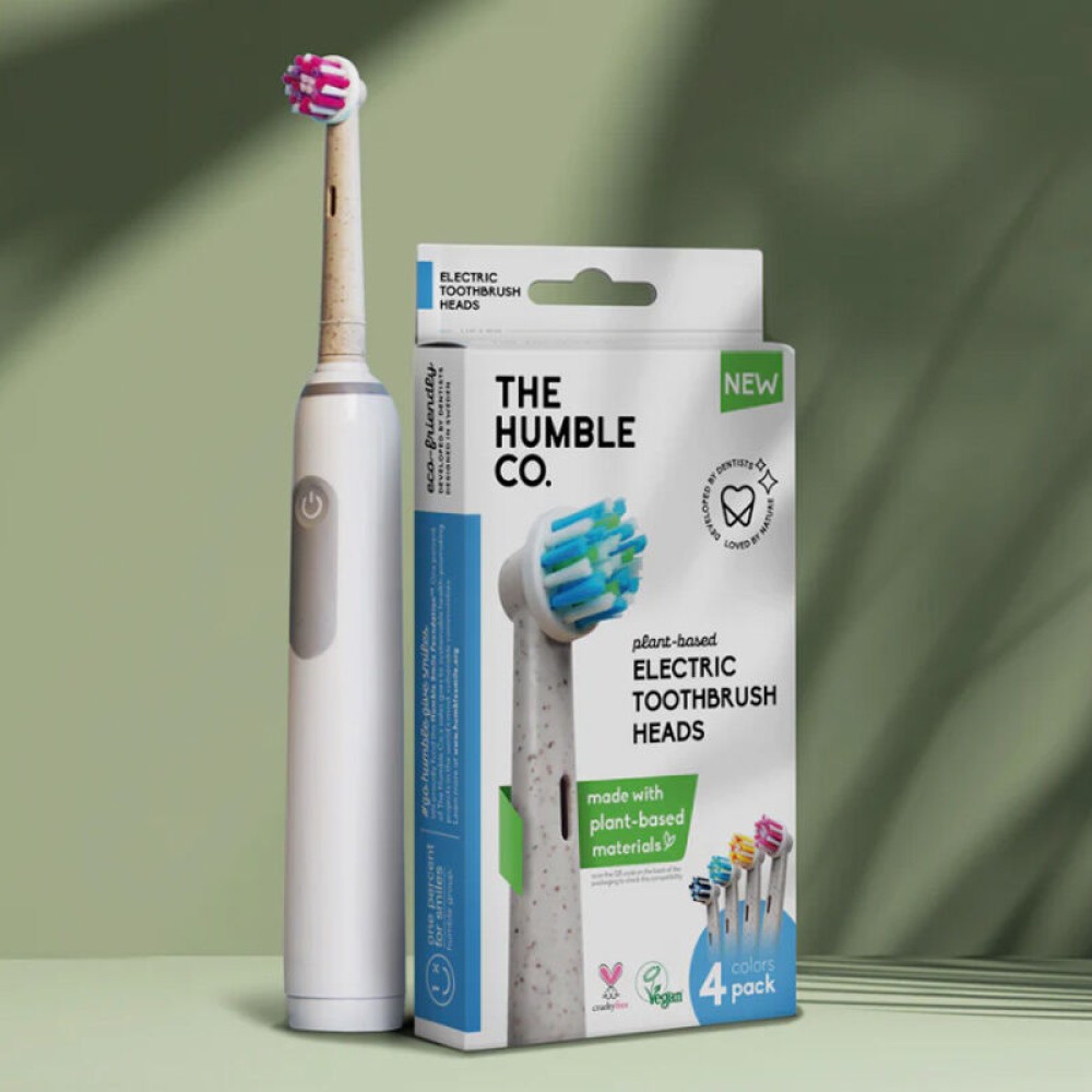 The Humble Co. 4 Adet Bitki Bazlı ve Vegan Elektrikli Diş Fırçası Yedek Başlığı