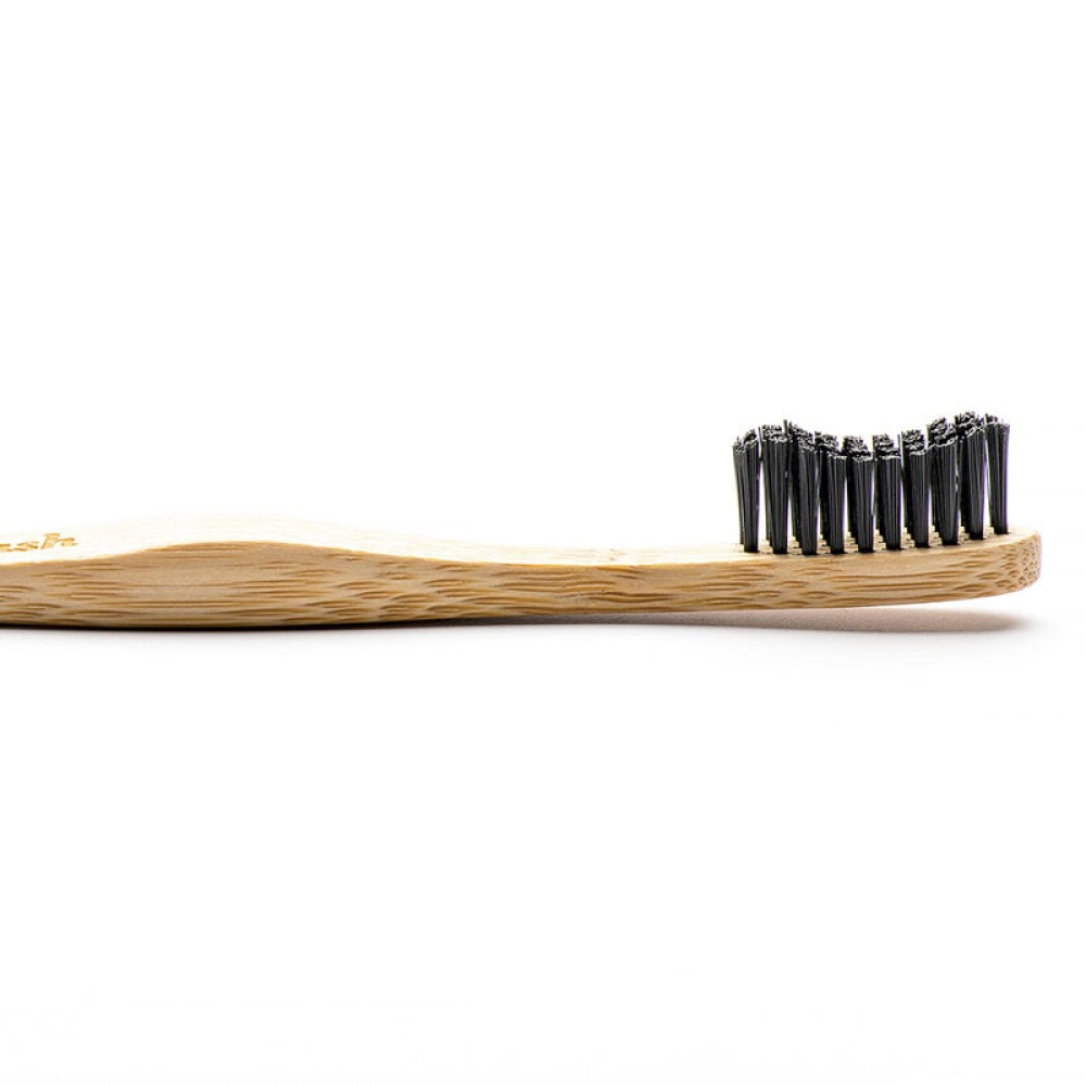 Humble Brush Siyah Yumuşak Yetişkin Diş Fırçası Doğada Çözünür Bambu Saplı