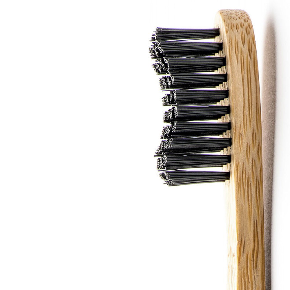 Humble Brush Siyah Yumuşak Yetişkin Diş Fırçası Doğada Çözünür Bambu Saplı