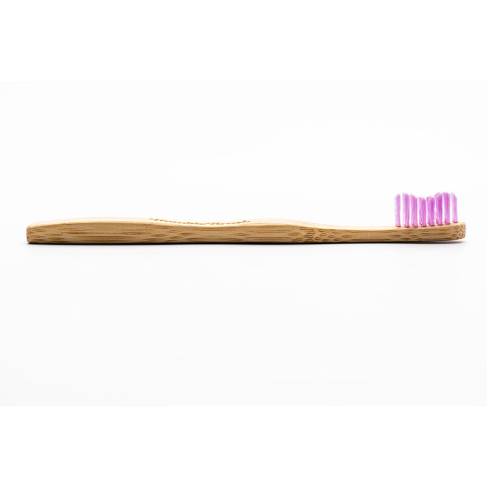 Humble Brush Lila Yumuşak Çocuk Diş Fırçası Doğada Çözünür Bambu Saplı