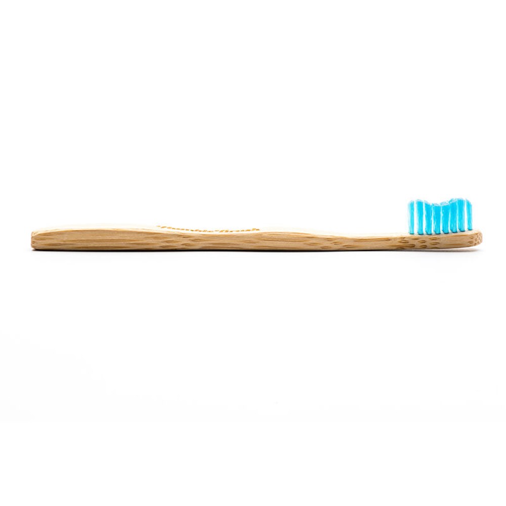 Humble Brush Mavi Yumuşak Çocuk Diş Fırçası Doğada Çözünür Bambu Saplı