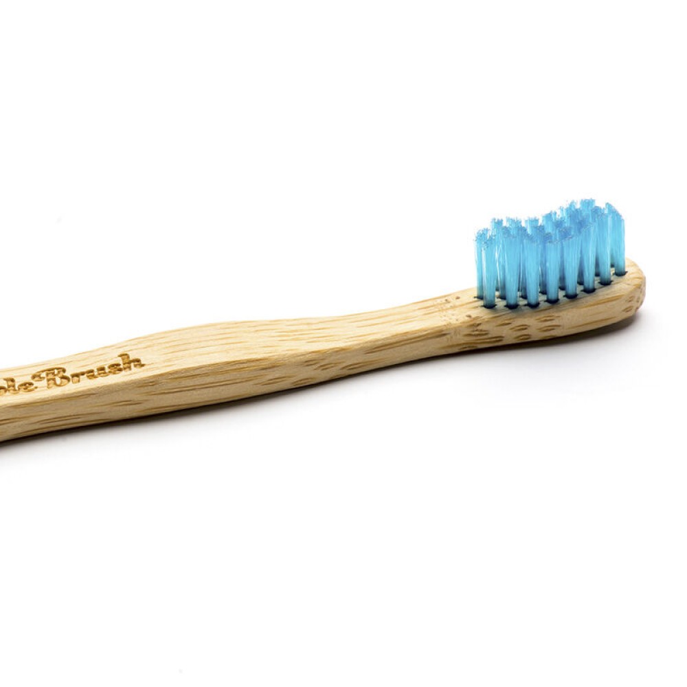 Humble Brush Mavi Yumuşak Çocuk Diş Fırçası Doğada Çözünür Bambu Saplı