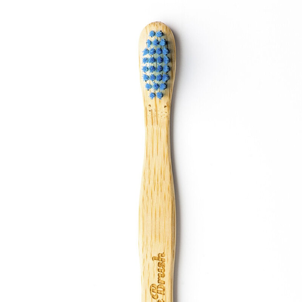 Humble Brush Mavi Yumuşak Çocuk Diş Fırçası Doğada Çözünür Bambu Saplı