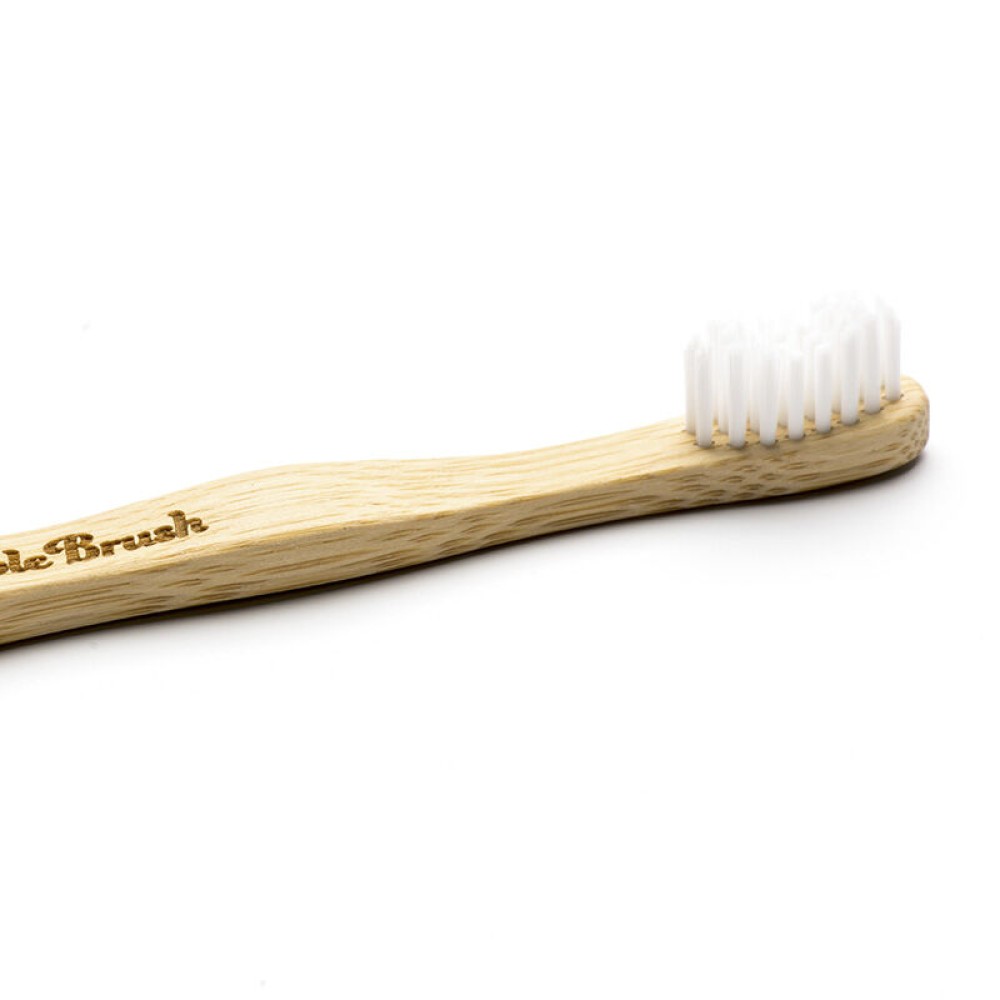 Humble Brush Beyaz Yumuşak Çocuk Diş Fırçası Doğada Çözünür Bambu Saplı