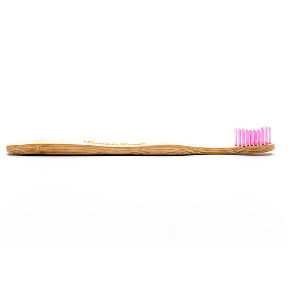 Humble Brush Lila Yumuşak Yetişkin Diş Fırçası Doğada Çözünür Bambu Saplı