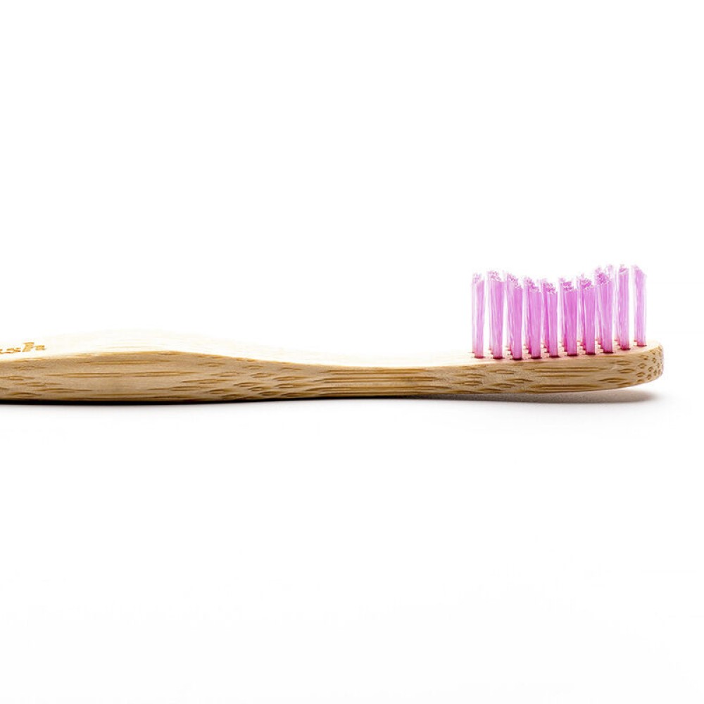 Humble Brush Lila Yumuşak Yetişkin Diş Fırçası Doğada Çözünür Bambu Saplı
