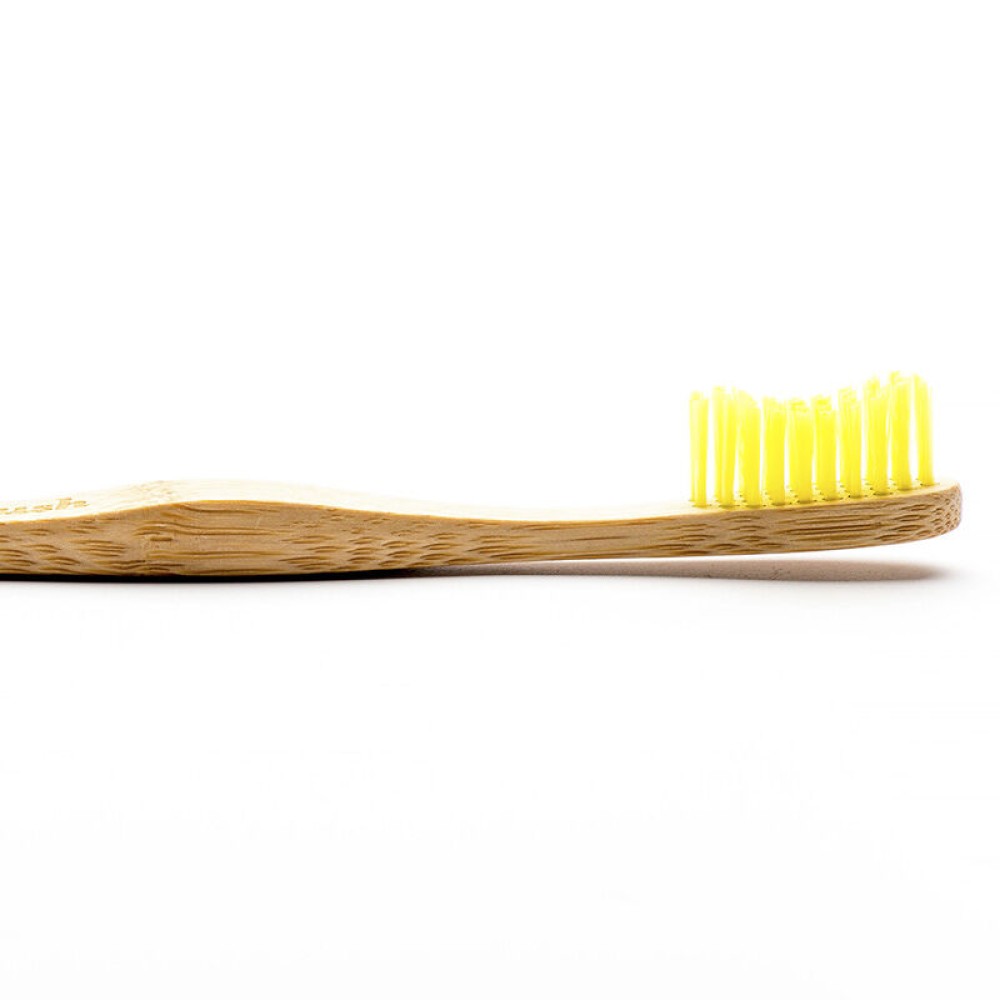 Humble Brush Sarı Yumuşak Yetişkin Diş Fırçası Doğada Çözünür Bambu Saplı