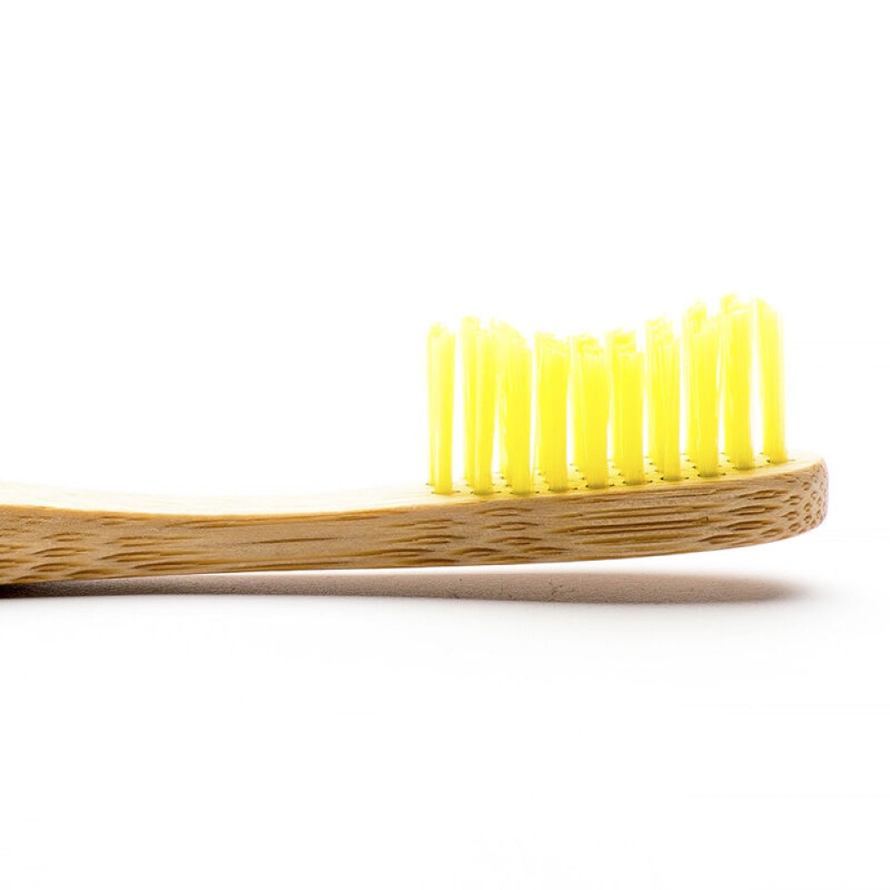 Humble Brush Sarı Yumuşak Yetişkin Diş Fırçası Doğada Çözünür Bambu Saplı
