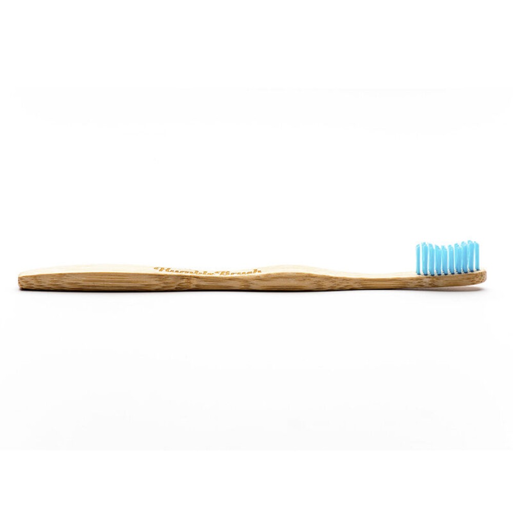 Humble Brush Mavi Yumuşak Yetişkin Diş Fırçası Doğada Çözünür Bambu Saplı