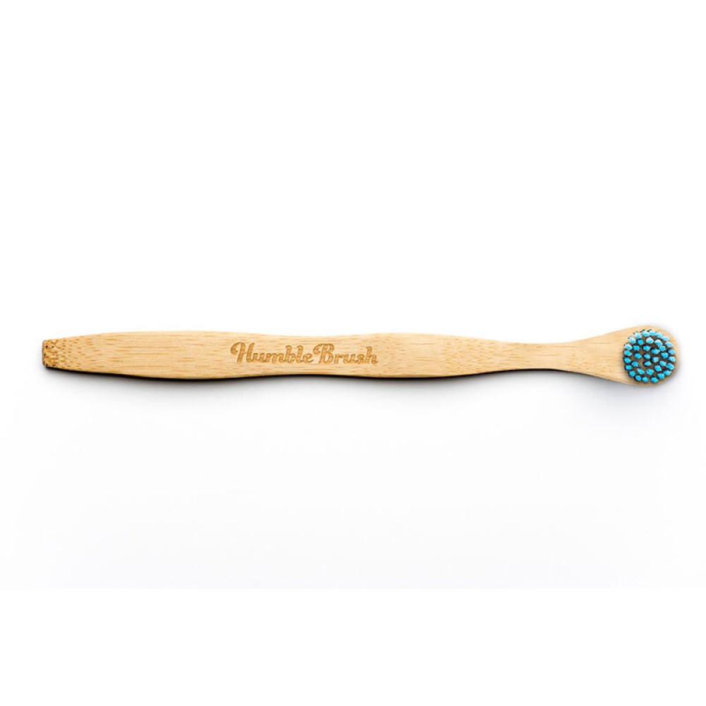 Humble Brush Mavi Dil Fırçası Doğada Çözünür Bambu Saplı