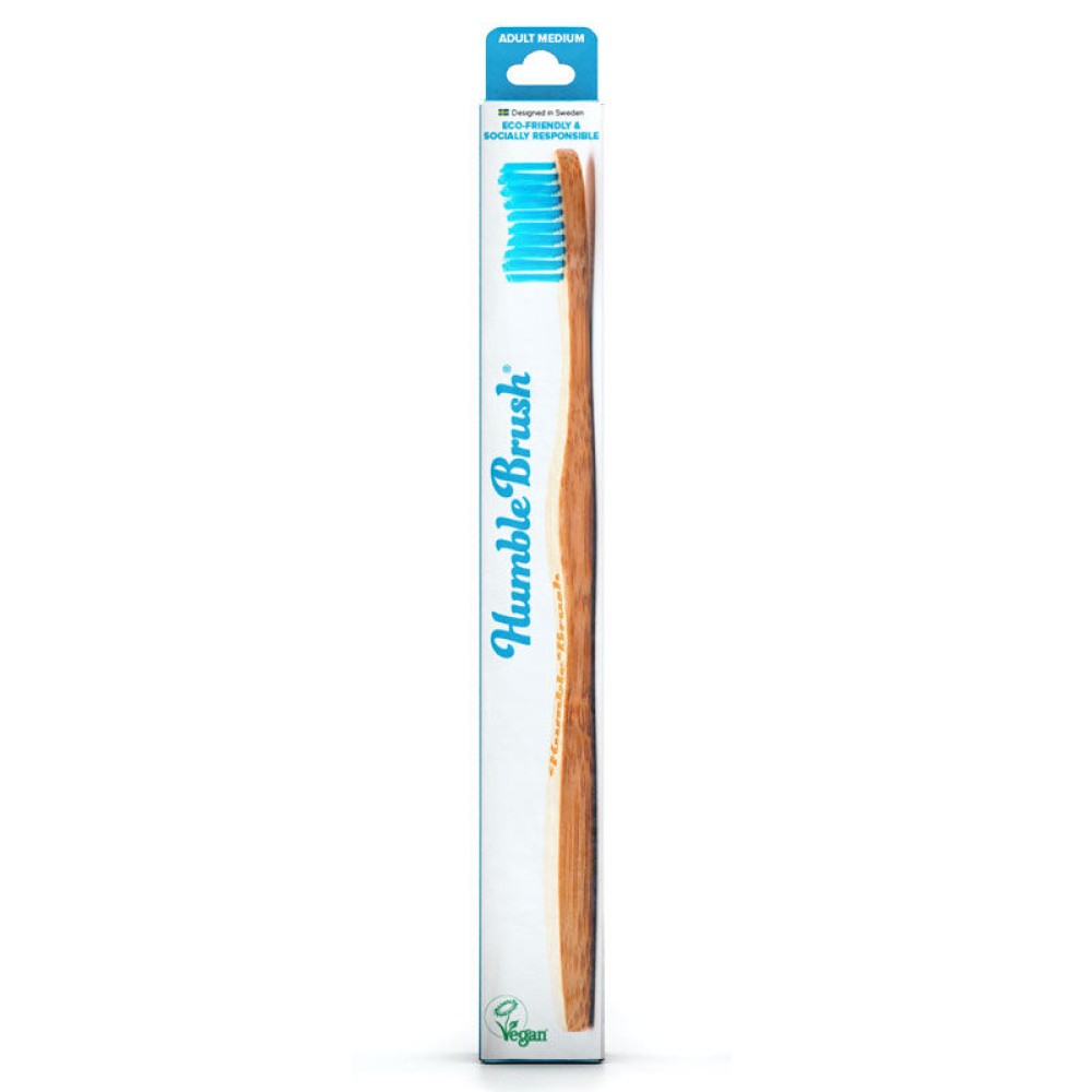 The Humble Co. Mavi Yetişkin Medium Orta Sert Bambu Diş Fırçası