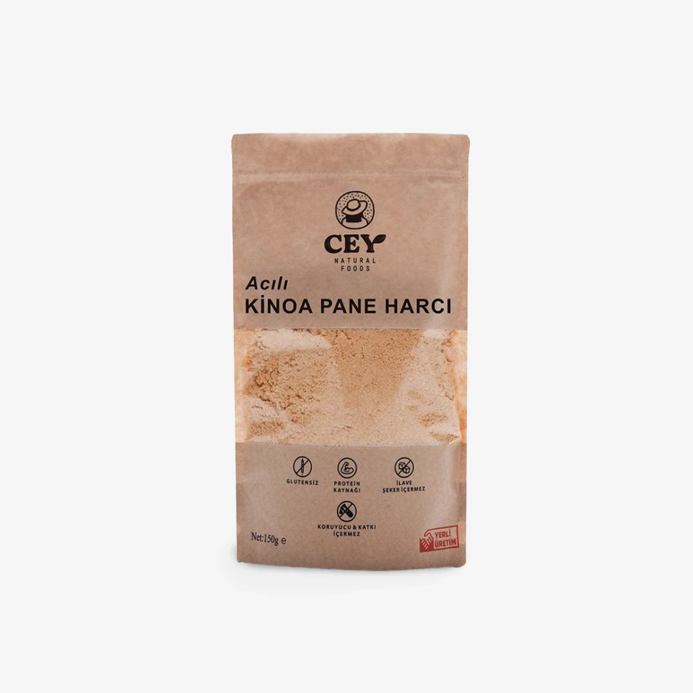 Acılı Kinoa Pane Harcı 150gr – Kinoa bazlı, acı biber aromalı ve pratik kullanımlı sağlıklı pane harcı