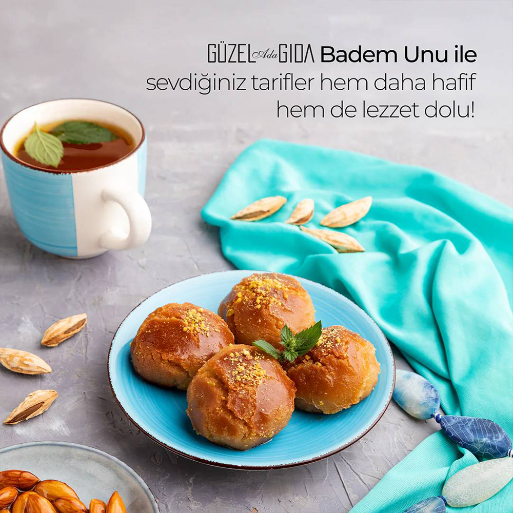 Glutensiz badem unu 350 gr, yerli üretim katkısız