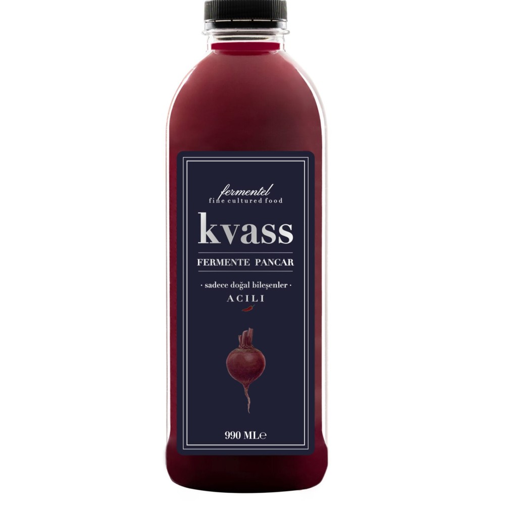 Pancar kvass acılı 990 ml cam şişe, katkısız fermente içecek