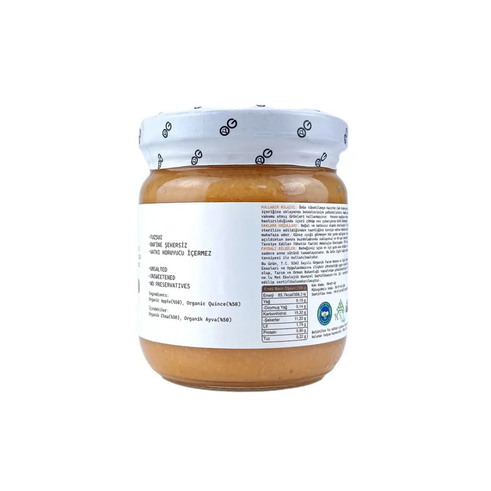 Nisa Organik 180 GR Organik Elma Ayva Püresi Cam Kavanoz