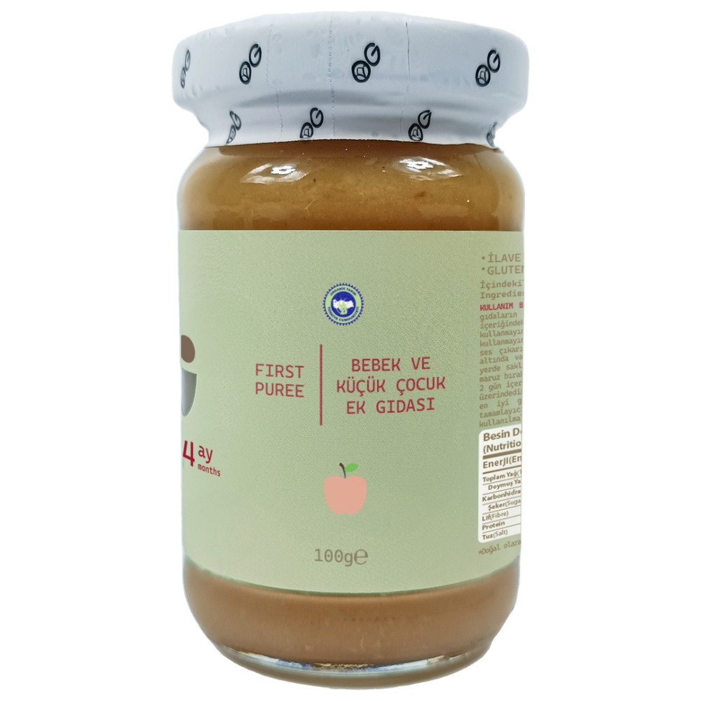 Nisa Organik 100 GR Organik Elma Püresi Cam Kavanoz