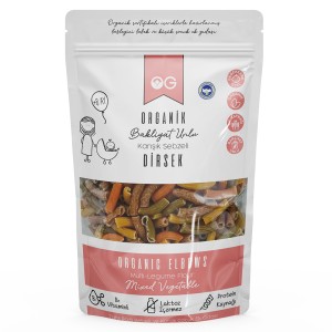 Karışık Sebzeli Bakliyat Unlu Dirsek Makarna 200 Gr +8 Ay