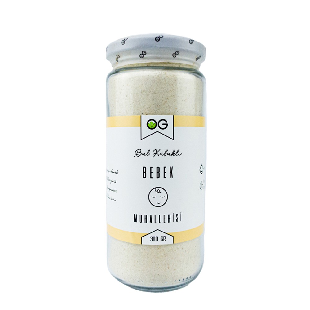 OG Store 300 g Bal Kabaklı Şeker İlavesiz Katkısız Organik Ek Gıda Bebek Muhallebisi Karışımı