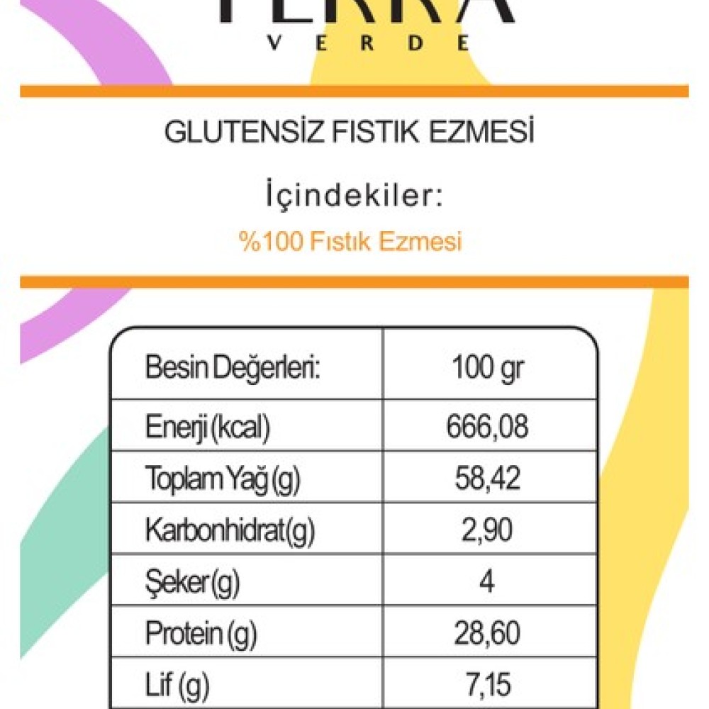 Terra Verde 300 g Glutensiz Saf Çiçek Ballı Doğal Yer Fıstığı Ezmesi