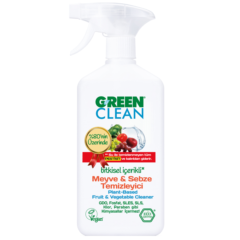 U Green Clean 500 ML Bitkisel Kaynaklı Meyve ve Sebze Temizleme Sıvısı
