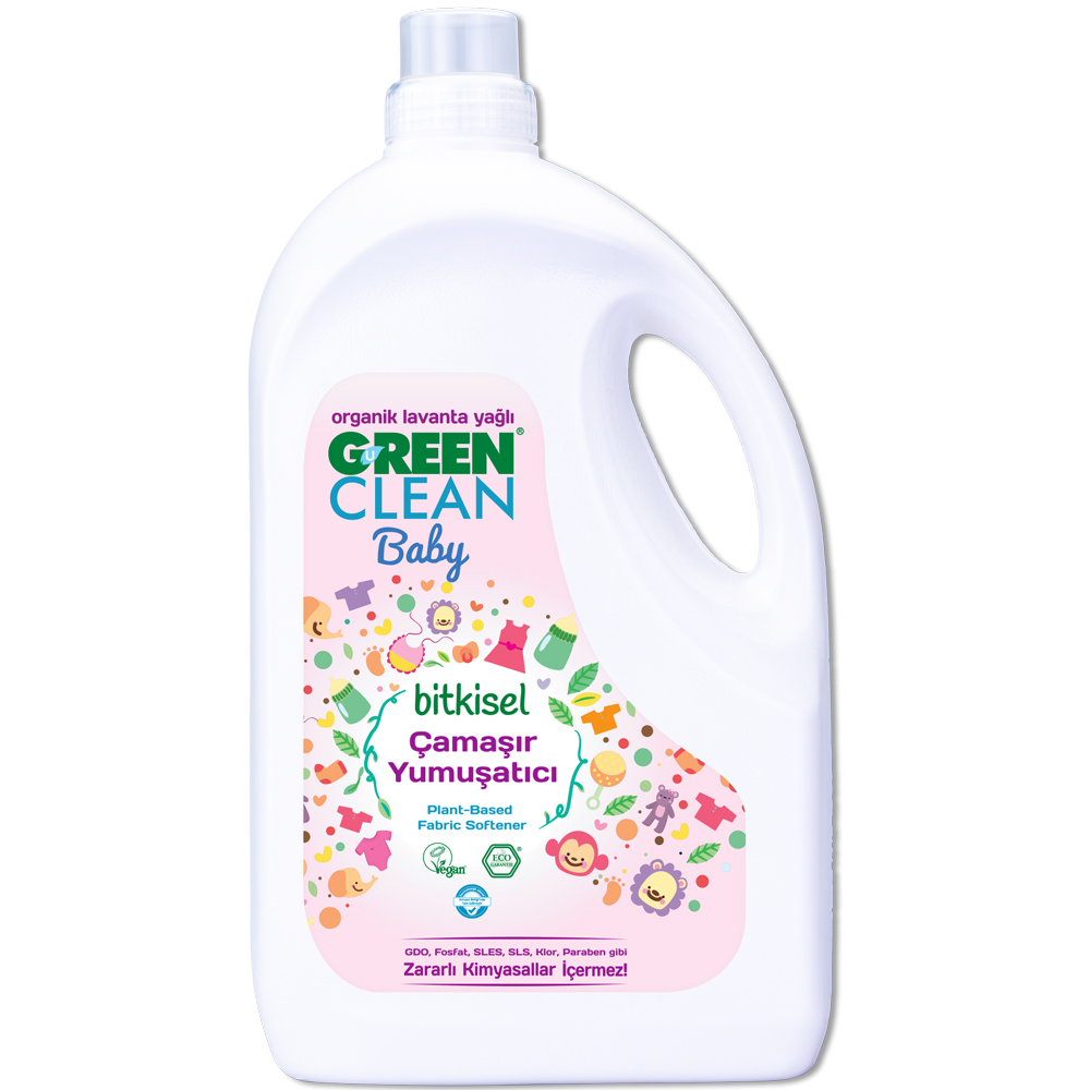 U Green Clean Baby 2750 ML Organik Lavanta Yağlı Bitkisel Yumuşatıcı Şişesi
