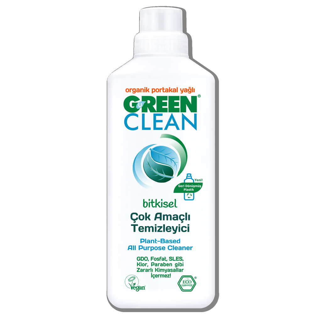 U Green Clean 1000 ML Organik Portakal Yağlı Çok Amaçlı Bitkisel Temizleyici Şişesi